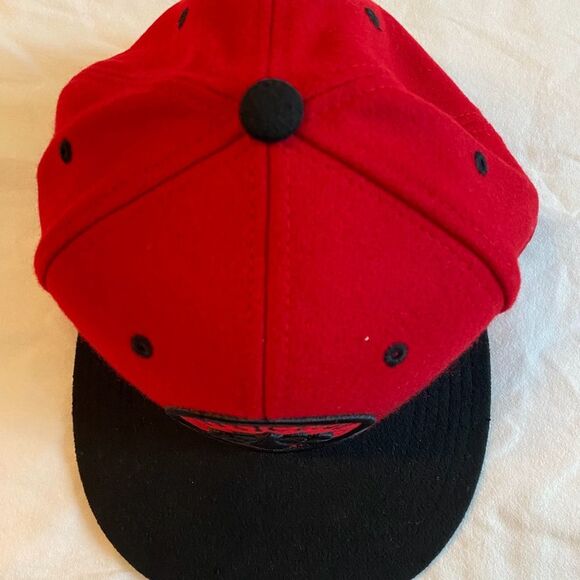 Affliction Cap Hat Unisex  Snapback Color Red Live Fast Patched Front and Back - Picture 13 of 14